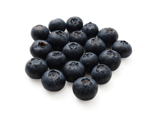 fresh blueberries isolated on white background