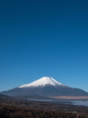 View of Fuji Mountain in winter