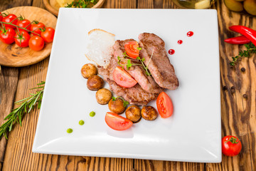 tasty and healthy food on the table, useful food products