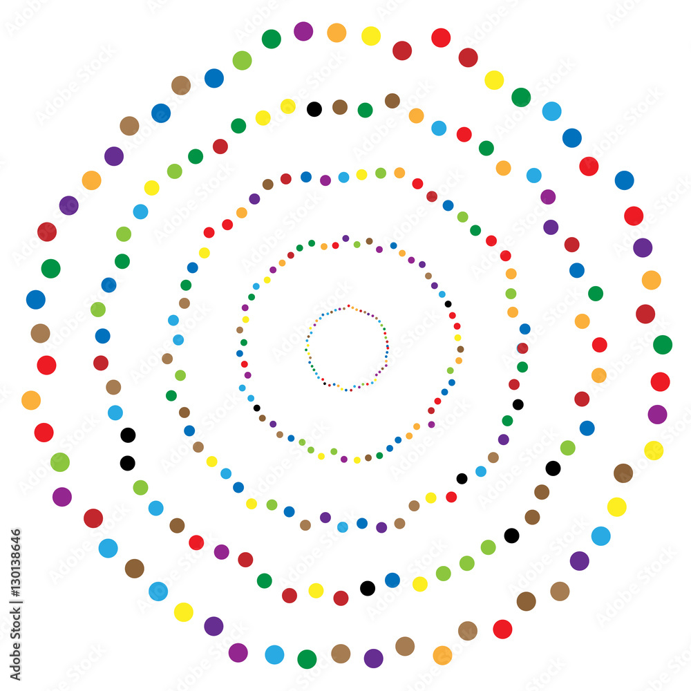 Poster random circles, dots abstract element, circular shape