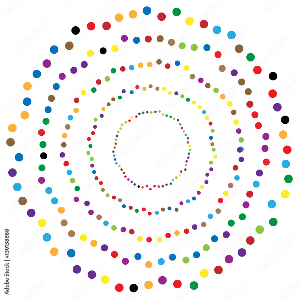 Poster random circles, dots abstract element, circular shape