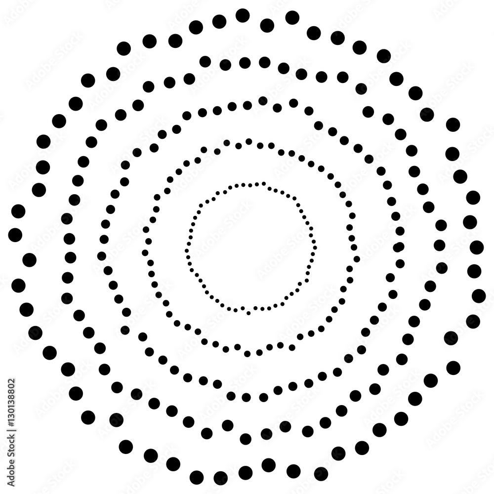 Poster random circles, dots abstract element, circular shape