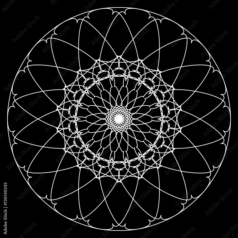 Leinwandbilder geometric circle. circular element. abstract spiral motif with c
