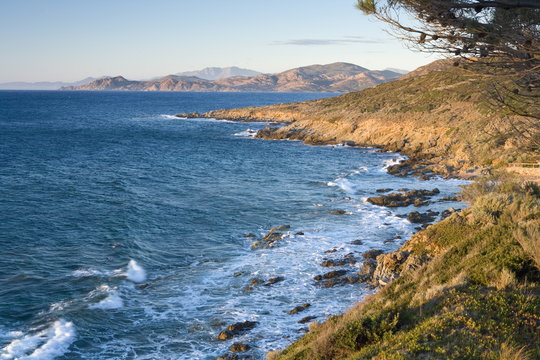 Coast near L'lle Rousse, Corsica, France, Mediterranean