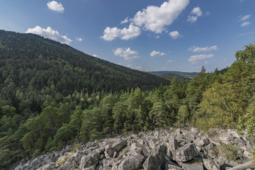 Certova Stena rock over Vltava river