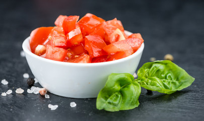 Diced Tomatoes (selective focus)