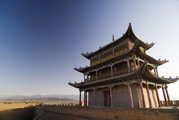 Six hundred year old tower, Jiayuguan Fort, Jiayuguan, Gansu, China
