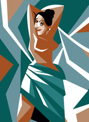 cubist woman painting © matiasdelcarmine