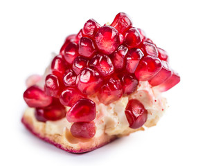 Pomegranate isolated on white