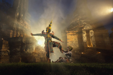 Khon, pantomime performances action of Thailand, a kind of Thai