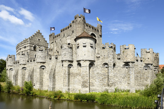 Castle Gravensteen (Castle of the Counts), Rekelingestraat, Ghent, West Flanders, Belgium