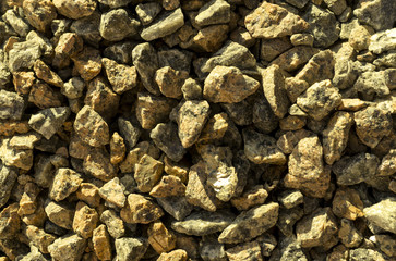 Yellow stones gravel texture macro background