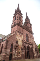 Fototapeta na wymiar Basel Munster cathedral in Basel