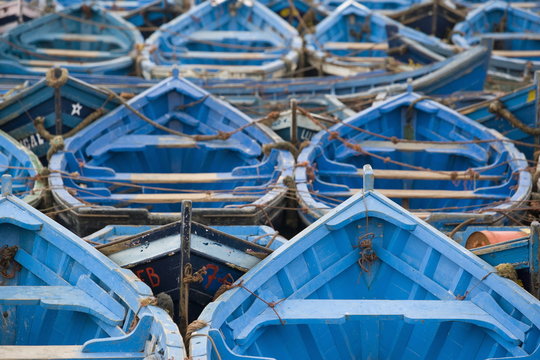 Traditional fishing boats, Essaouira, Morocco