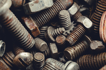 Box Of Rusty Nuts And Bolts