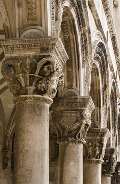 Columns of the Rector's Palace, Old Town, Dubrovnik, Dalmatia, Croatia