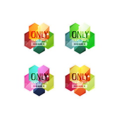 Vector abstract geometric sale labels