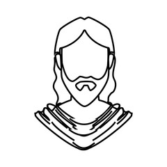 jesuschrist character isolated icon vector illustration design