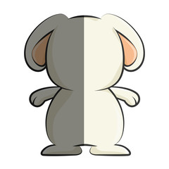 cute rabbit character kawaii style vector illustration design