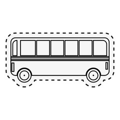 bus vehicle isolated icon vector illustration design