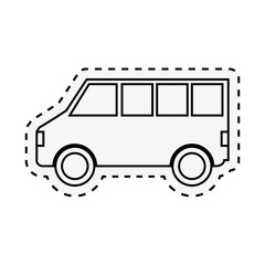bus vehicle isolated icon vector illustration design