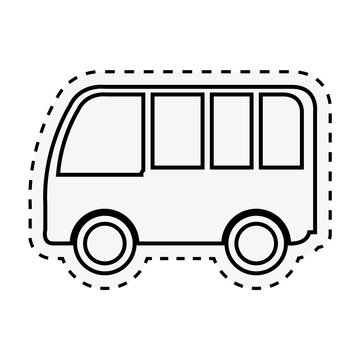 bus vehicle isolated icon vector illustration design