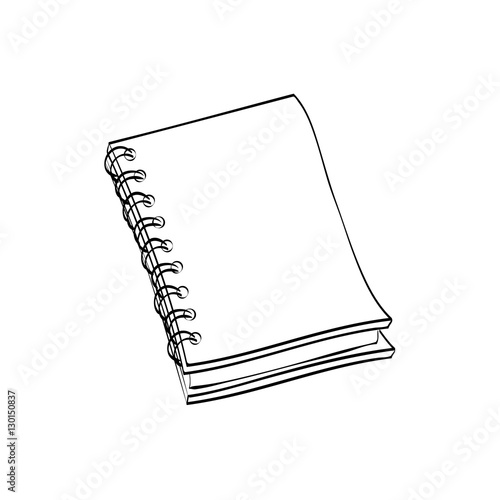"School notebook draw icon vector illustration graphic design" Stock