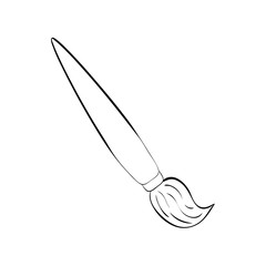 Art paint brush icon vector illustration graphic design