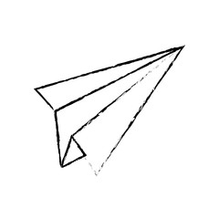 Paper plane draw icon vector illustration graphic design