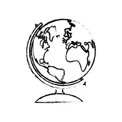 school world globe icon vector illustration graphic design