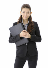 Fototapeta premium Businesswoman holding file