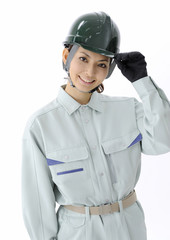 Smiling construction worker