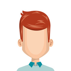 young man character icon vector illustration design
