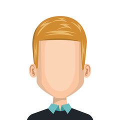 young man character icon vector illustration design