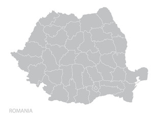 Map of Romania - obrazy, fototapety, plakaty