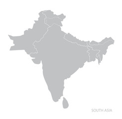 Map of South Asia.