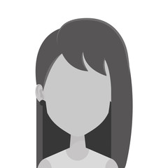 cute woman avatar casual vector illustration design