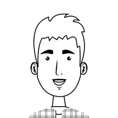 young man character icon vector illustration design