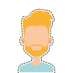 young man character icon vector illustration design