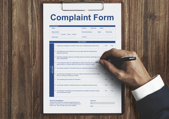 Complaint Form Notes Paper Document