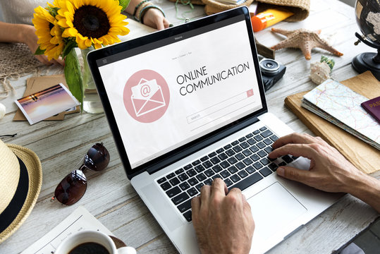 Online Communication Webpage Envelop Mail Concept