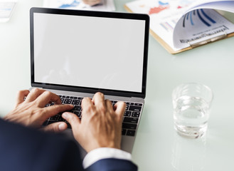 Laptop Technology Connection Business Copy Space Concept