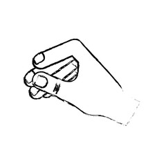 Obraz premium Hand holding something icon vector illustration graphic design