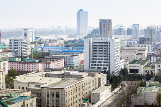 City skyline, Pyongyang, Democratic People's Republic of Korea (DPRK), North Korea