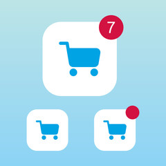 Shopping Cart Icon With Notification