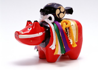 Toy of  red cow