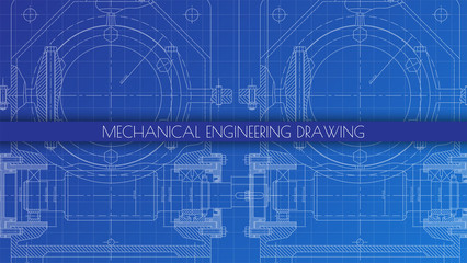 Mechanical Engineering drawing. Engineering Drawing Background.