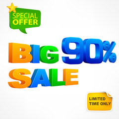 Big sale inscription 90