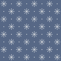 Snowflake pattern. Seamless vector winter background