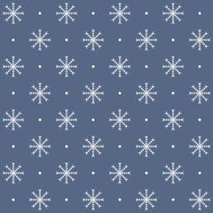 Snowflake pattern. Seamless vector winter background